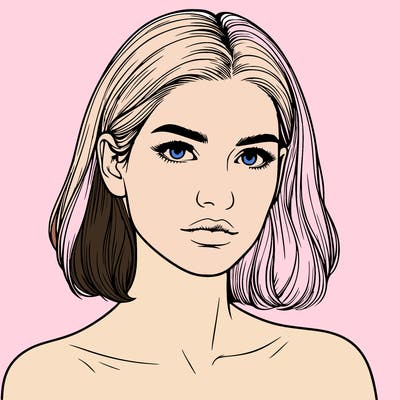 realistic portrait of woman