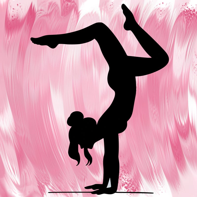 a woman doing a handstand