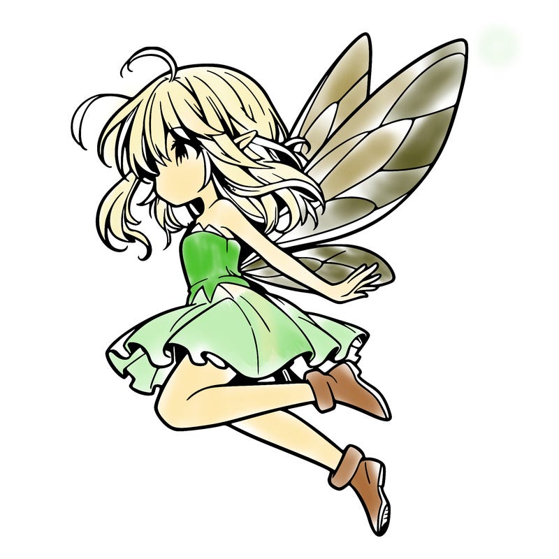 manga fairy flying