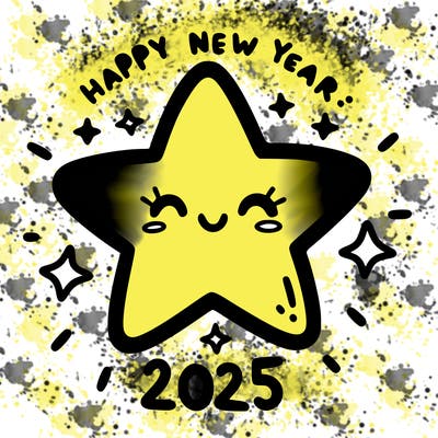 happy new year 2025 star wish