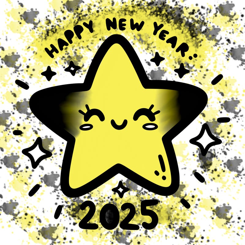 happy new year 2025 star wish