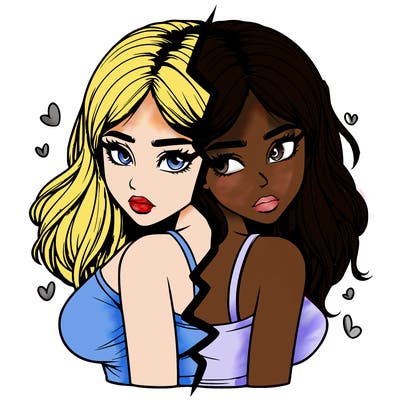 realistic girl split