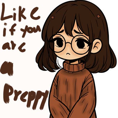 sad girl with glasses in a sweater