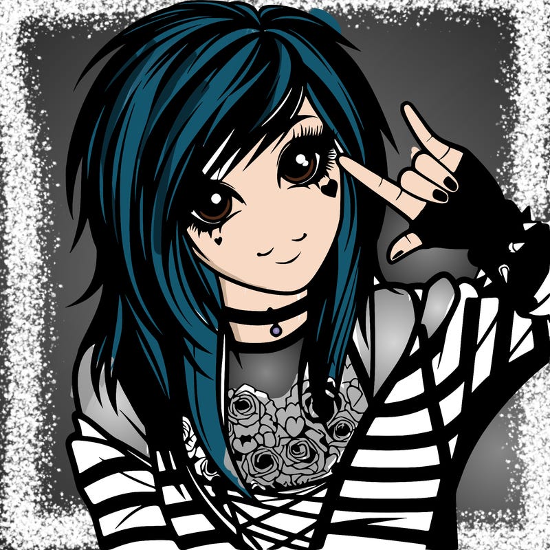 emo realistic girl