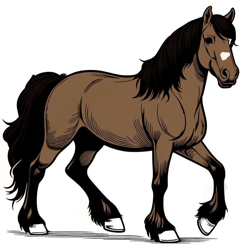 realistic horse