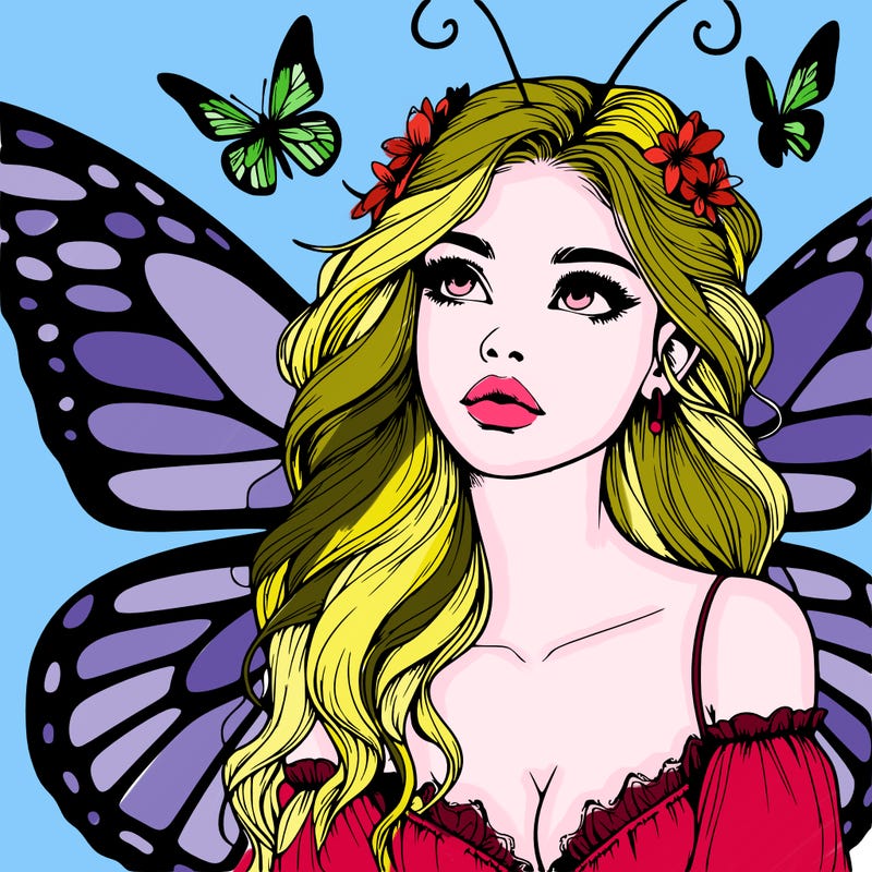 butterfly fairy realistic girl