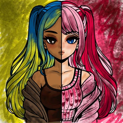 realistic girl split