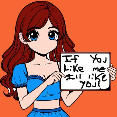 realistic pretty girl holding blank sign