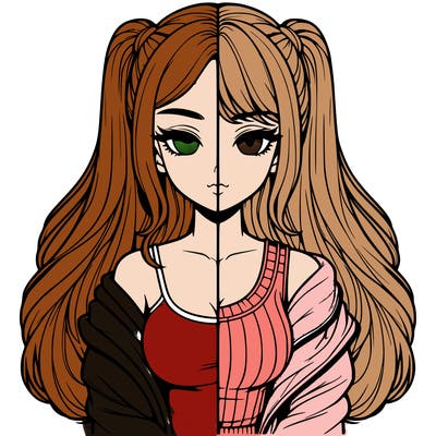 realistic girl split