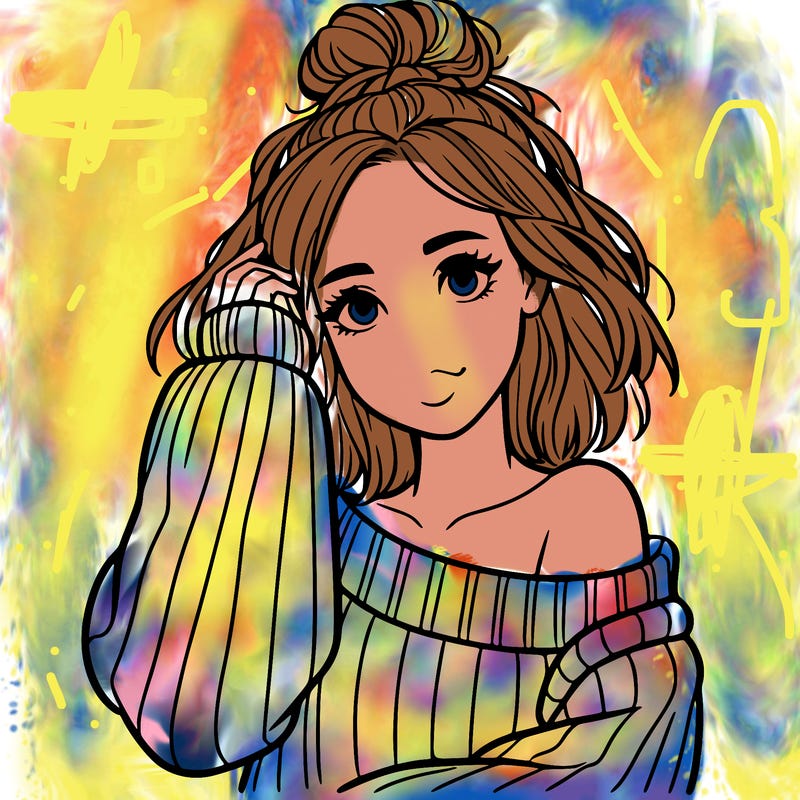 realistic girl wearing an of the shoulder sweater