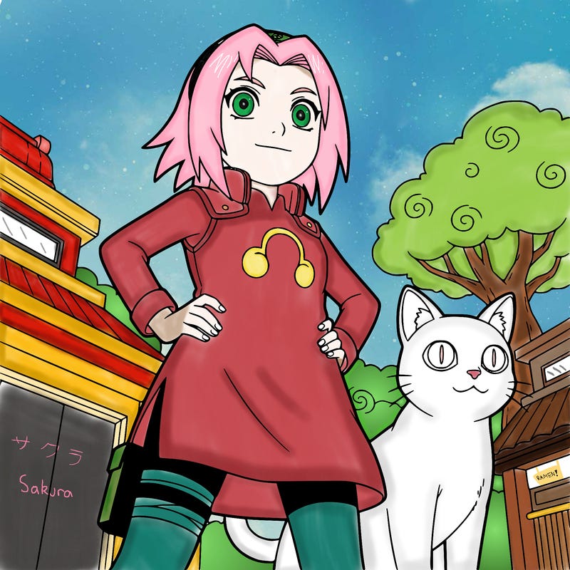 sakura from naruto but the kid sakura
