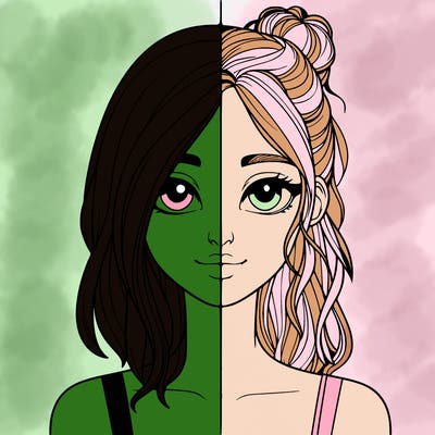 realistic girl split