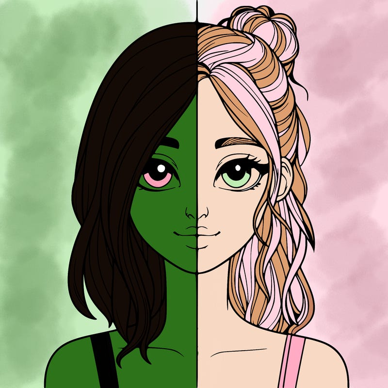 realistic girl split