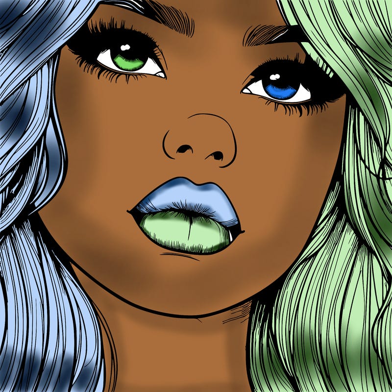 really realistic girl with lips