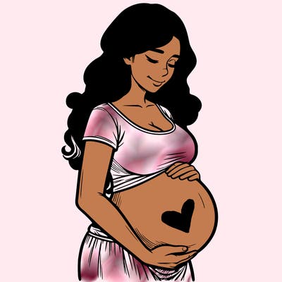 woman heavily pregnant realistic