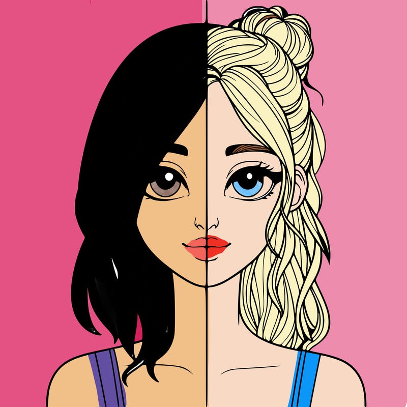 realistic girl split