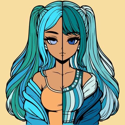 realistic girl split