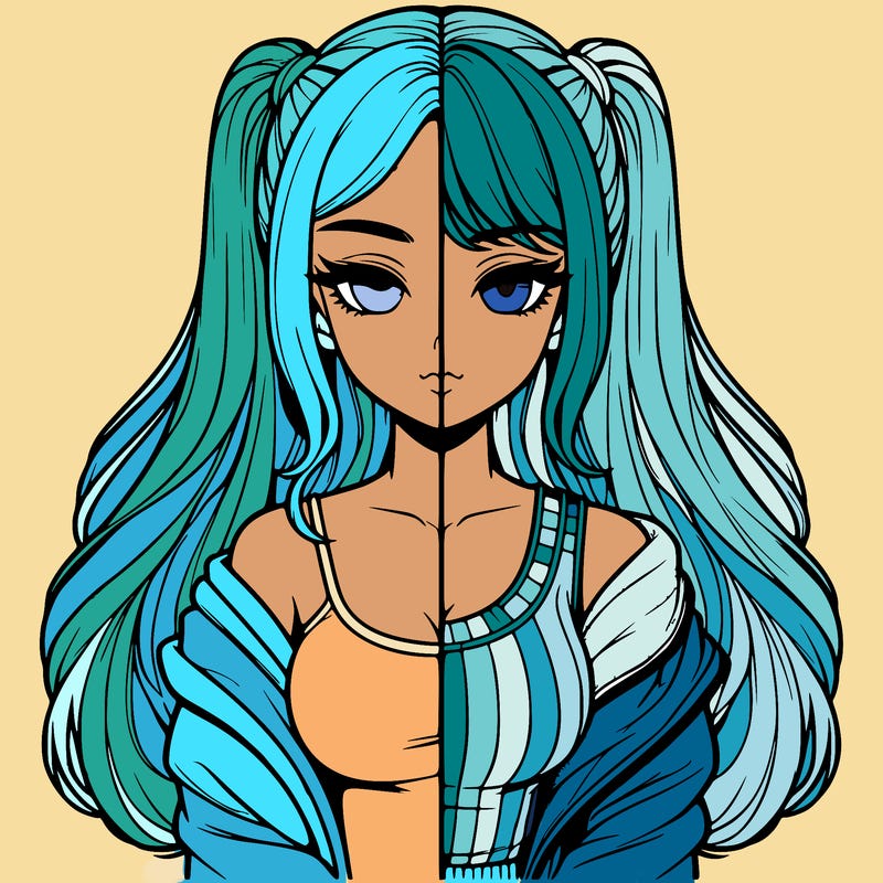 realistic girl split