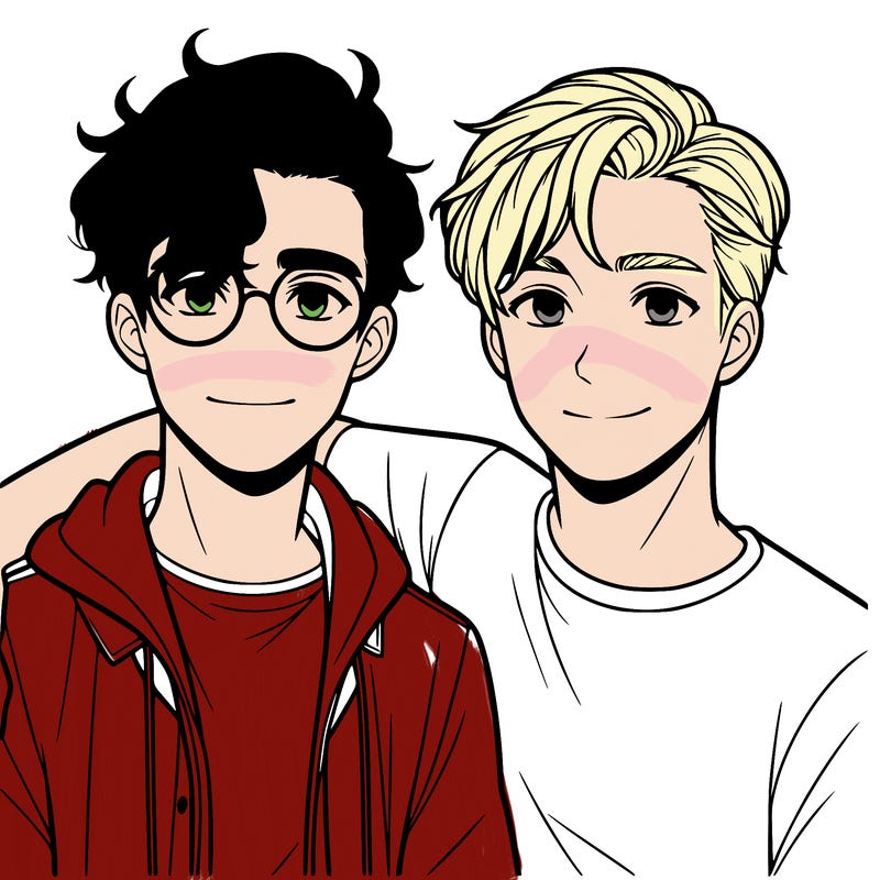 draco malfoy and harry potter as friends