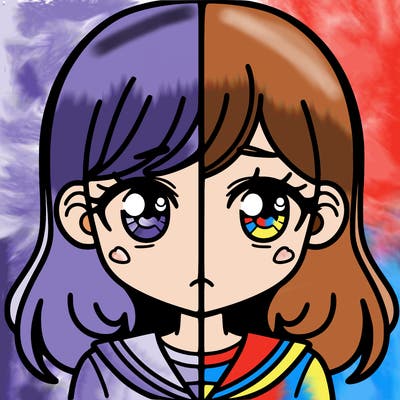 a split of a girl