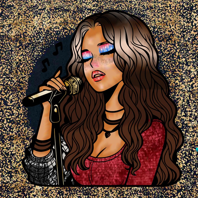 realistic female singer