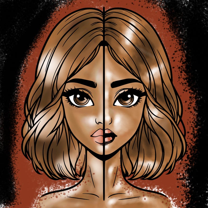 realistic girl split