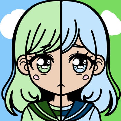 a split of a girl