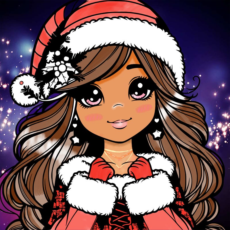 realistic christmas girl