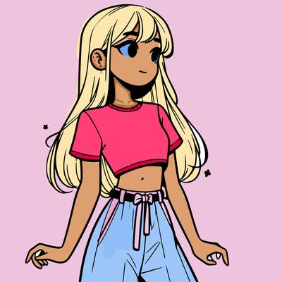 girl in a cute crop top