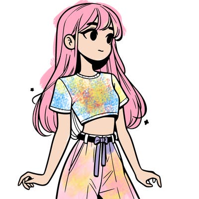 girl in a cute crop top