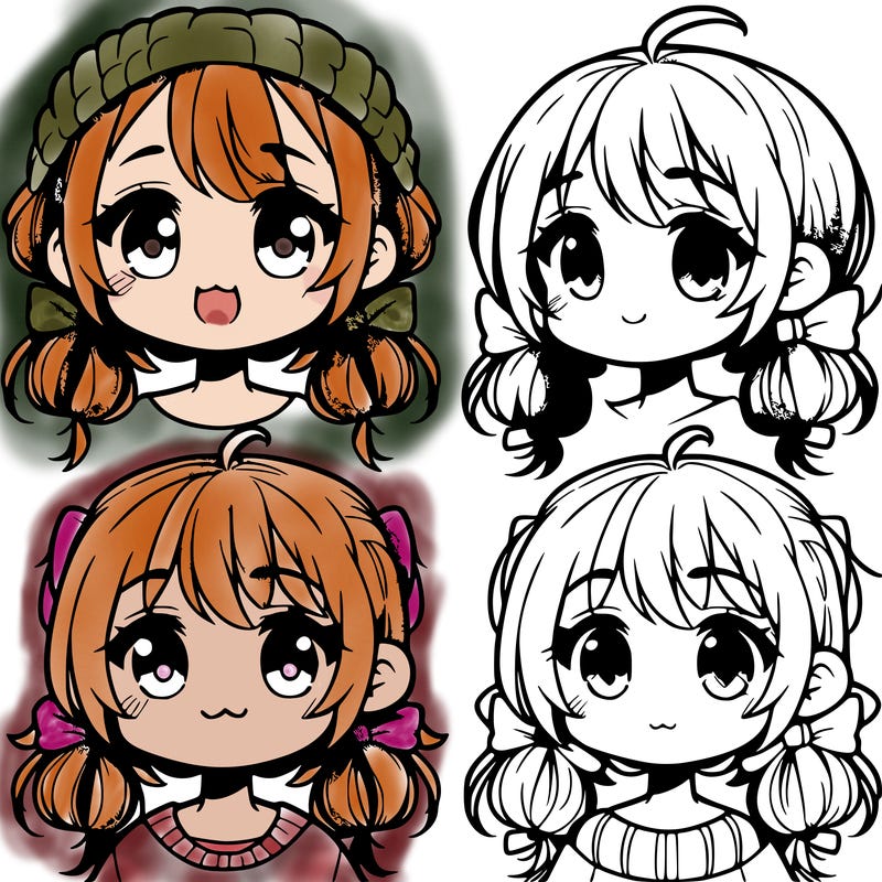 manga character girl kid