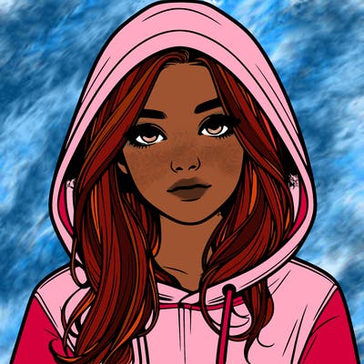 realistic girl with a hoodie