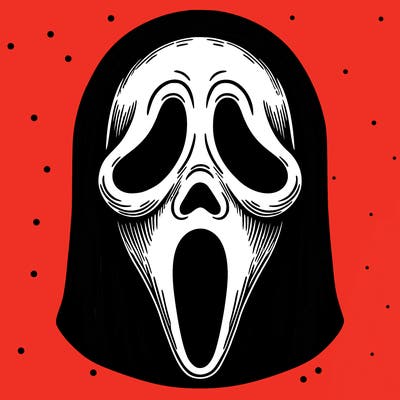 detailed ghostface mask