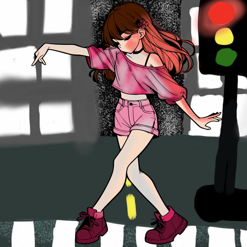 realistic girl danceing