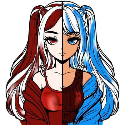 realistic girl split
