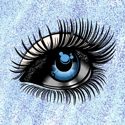 realistic eye long eylashes
