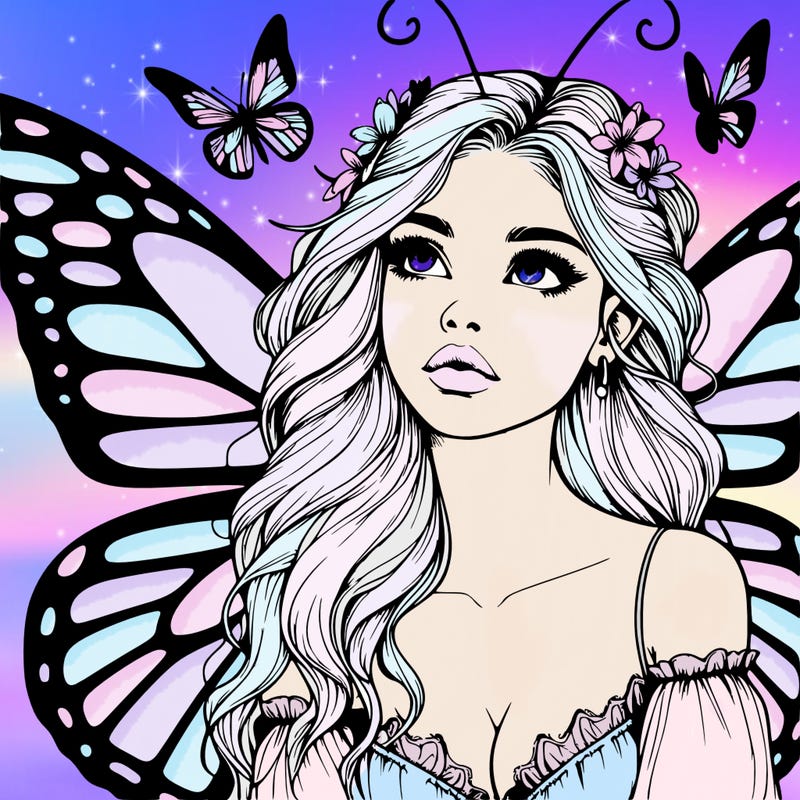 butterfly fairy realistic girl