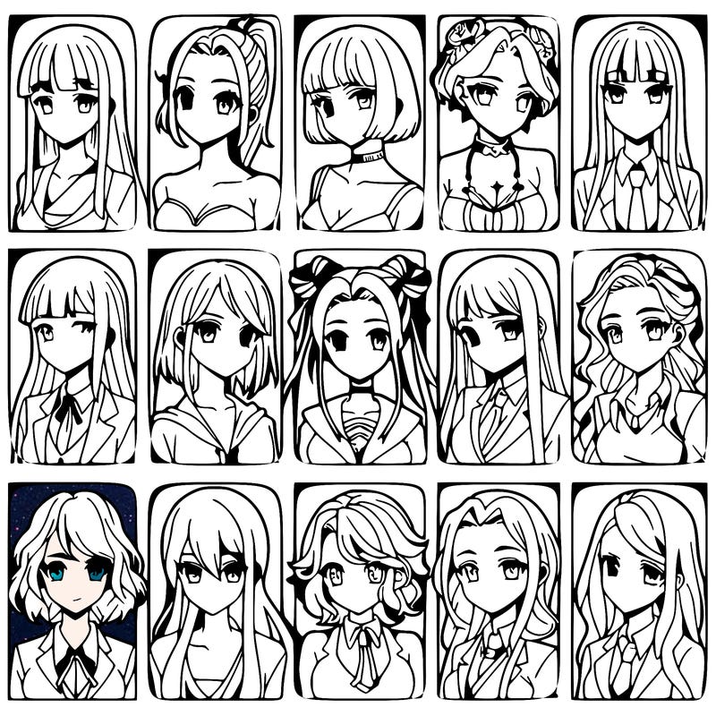 girls that look diffrent anime