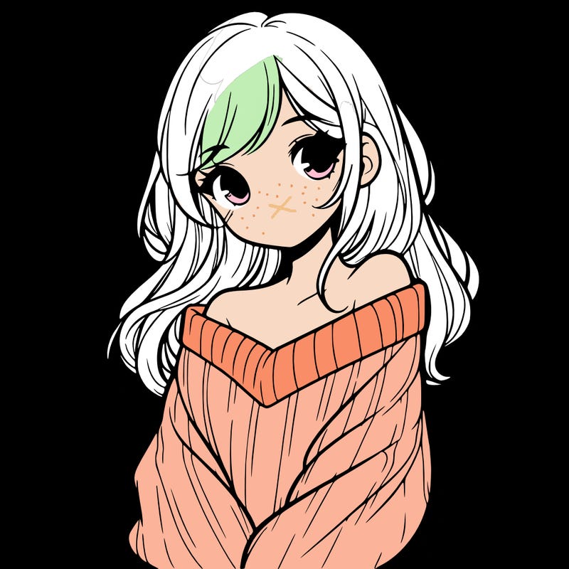 shy pretty girl wearing a sweater that is falling off one shoulder portrait
