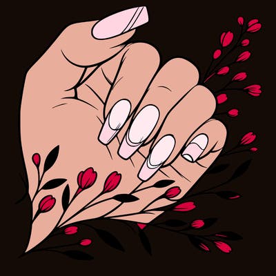 nails with french tip