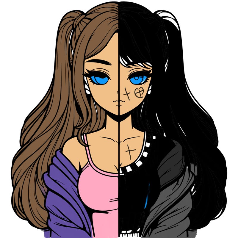 realistic girl split