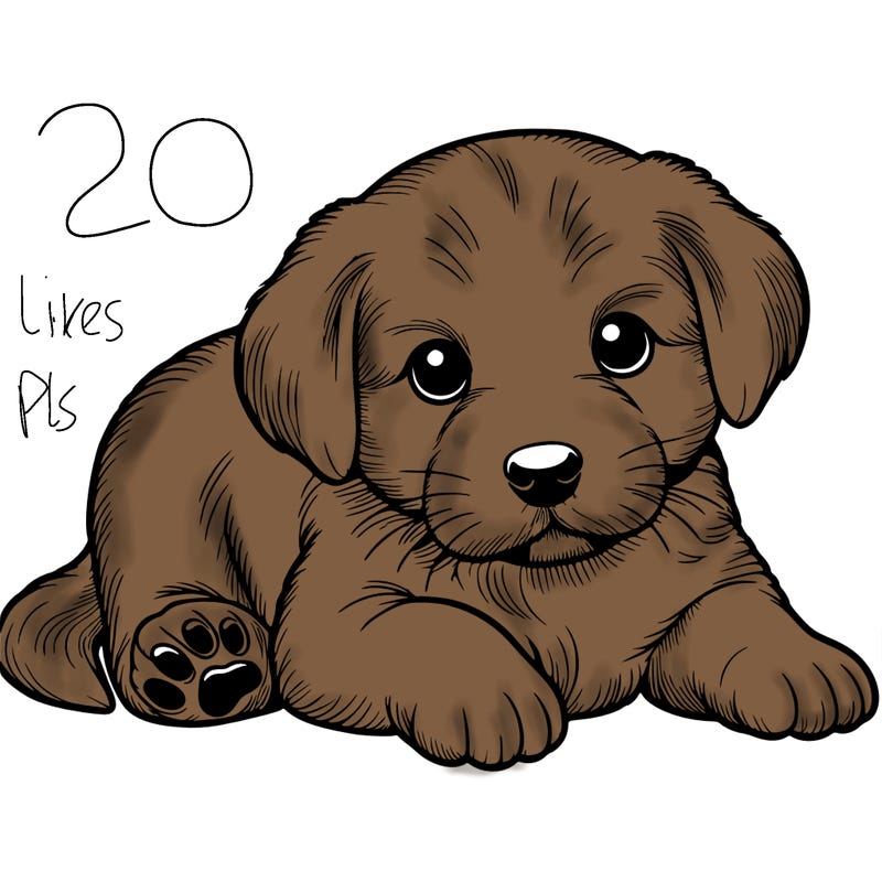 a cute realistic puppy