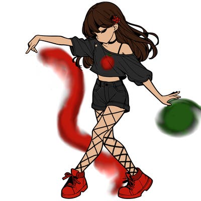 realistic girl danceing