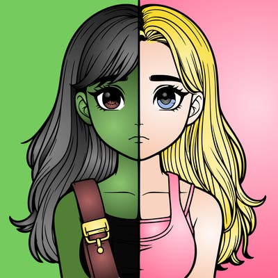 realistic girl split