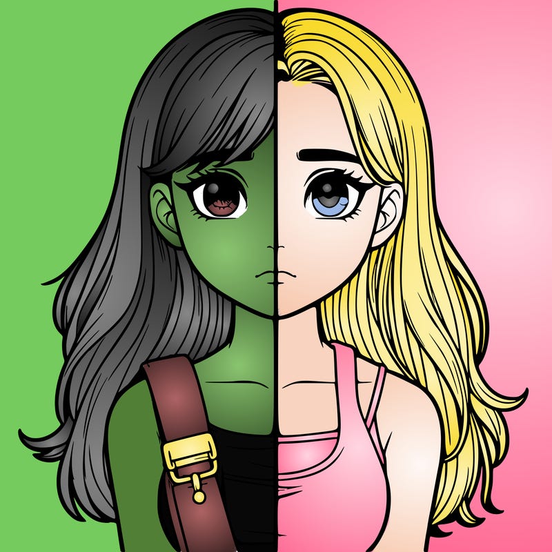 realistic girl split