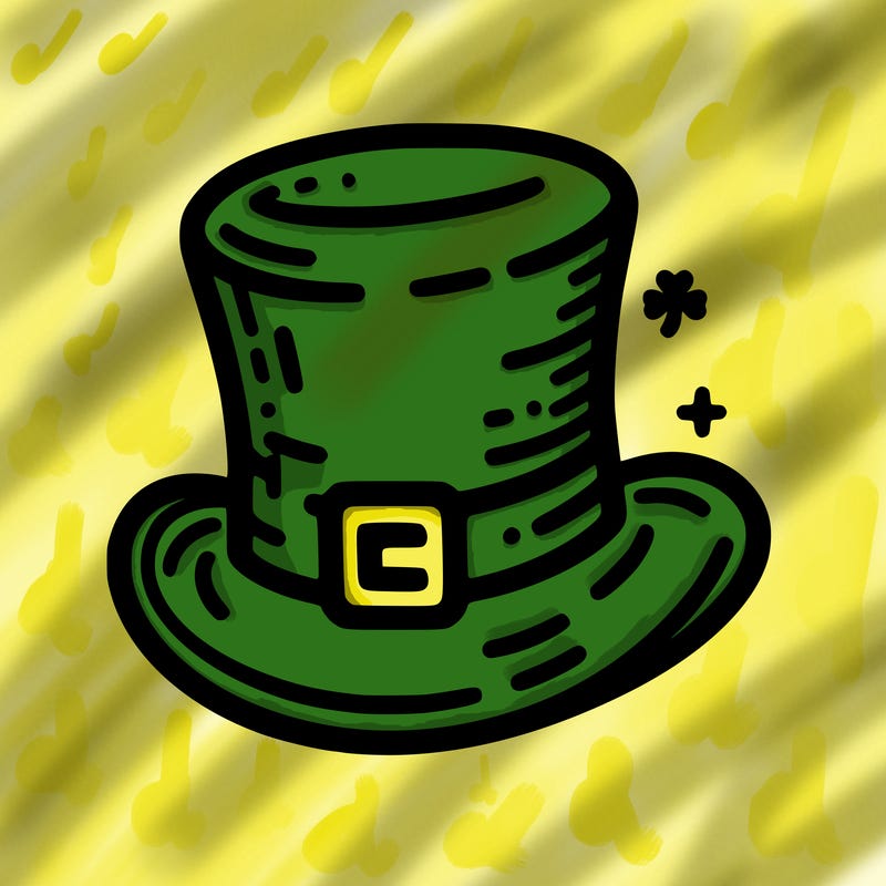 st patrick hat with thin lines