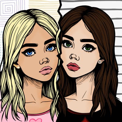 realistic girl split