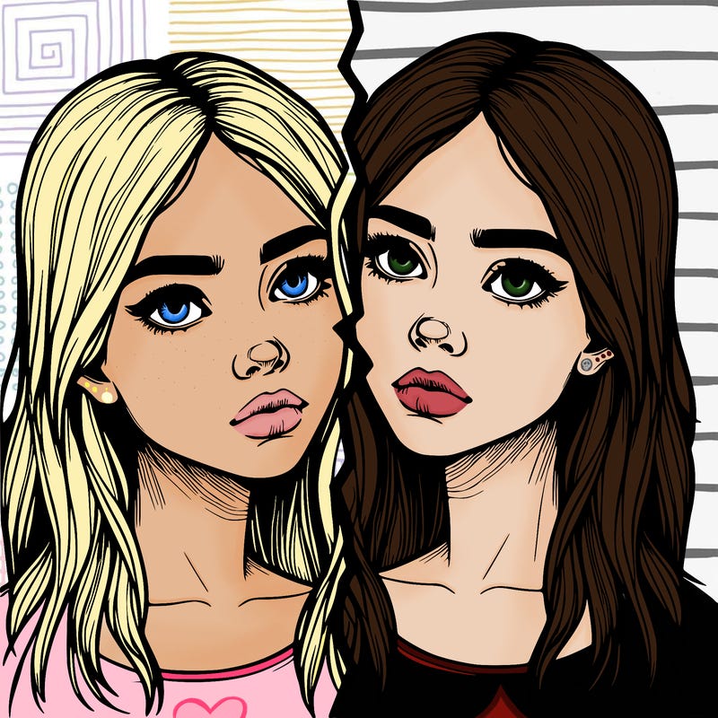 realistic girl split