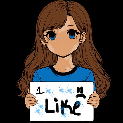 realistic girl holding a sign