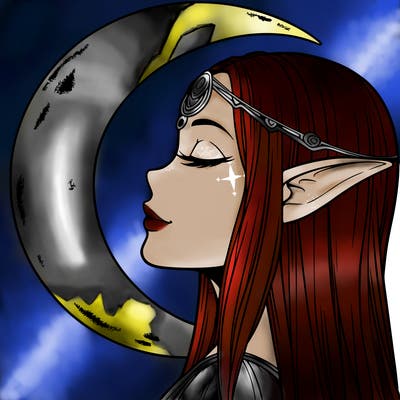 a realistic moon elf